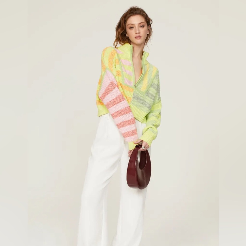 Staud Cropped Hampton Sweater